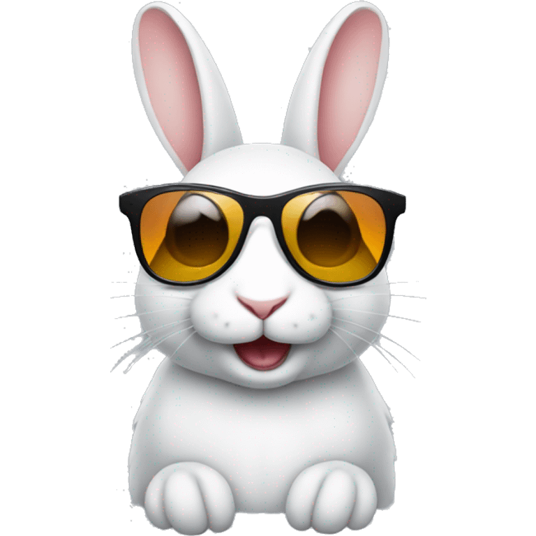 Rabbit smiling with sunglasses emoji