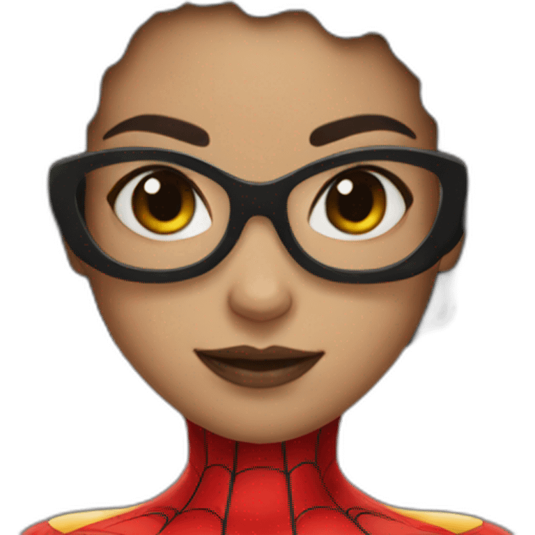 spider-woman, black afro hair emoji