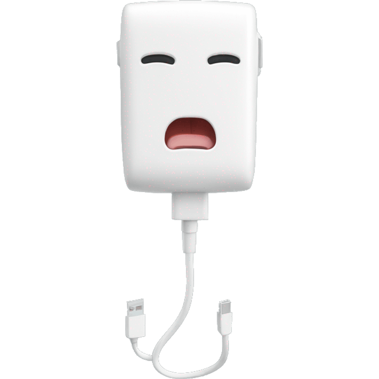 Phone charger with muscles emoji