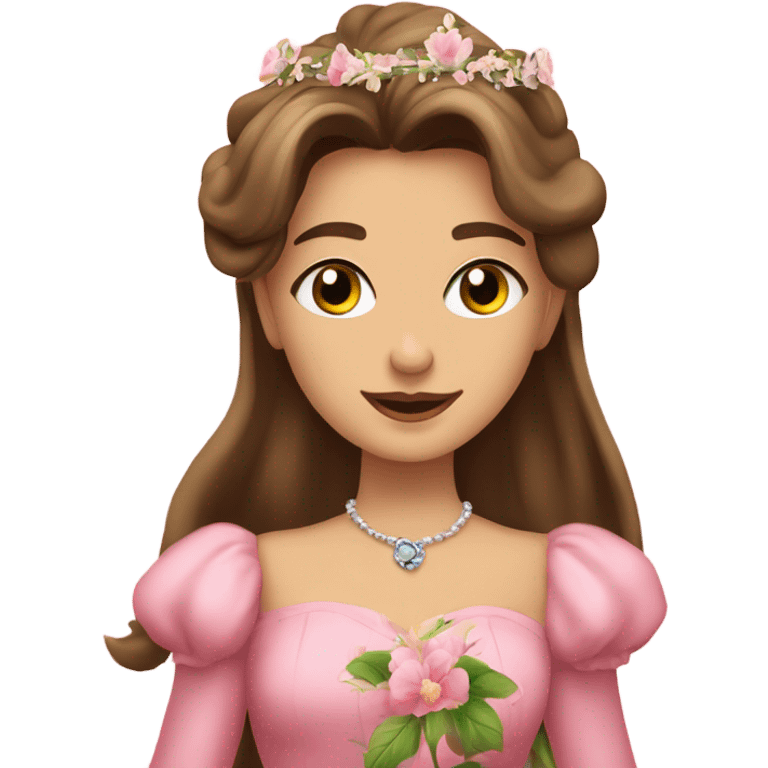 Princesa muito linda a segurar numa flores e a dar um bj ao namorado emoji