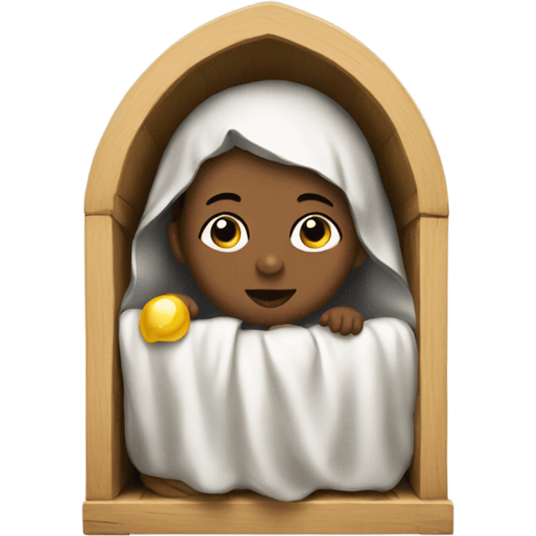 Baby Jesus manger emoji