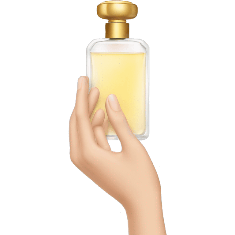 Hand with perfume emoji