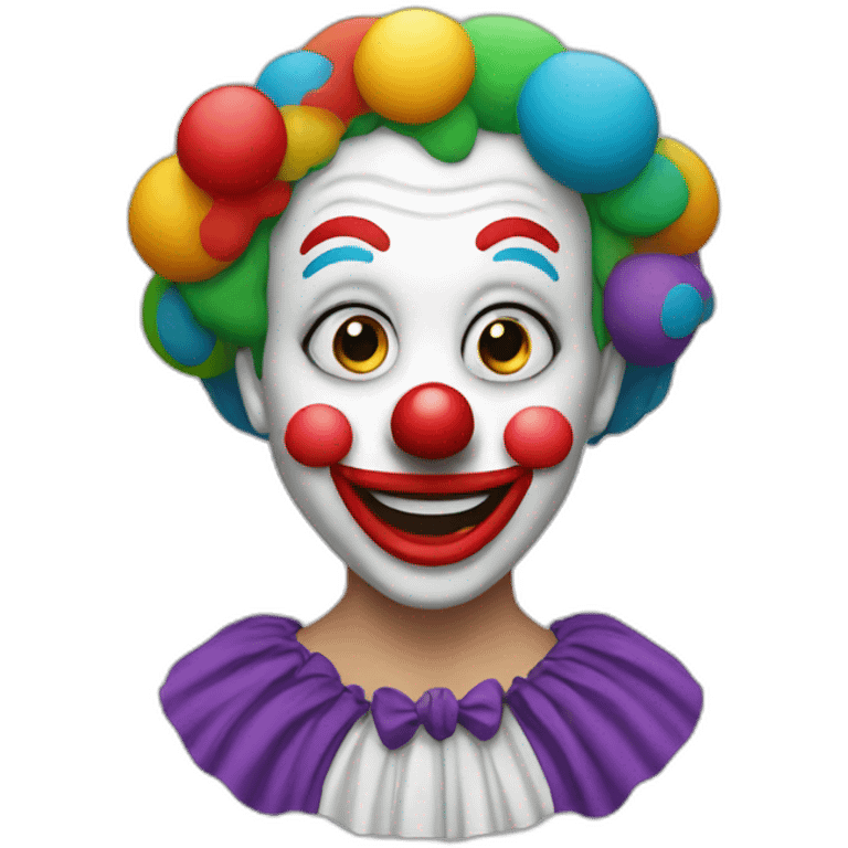 Clown-in-love emoji