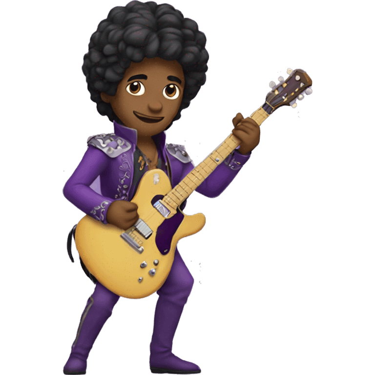 Prince with purple guitar  emoji