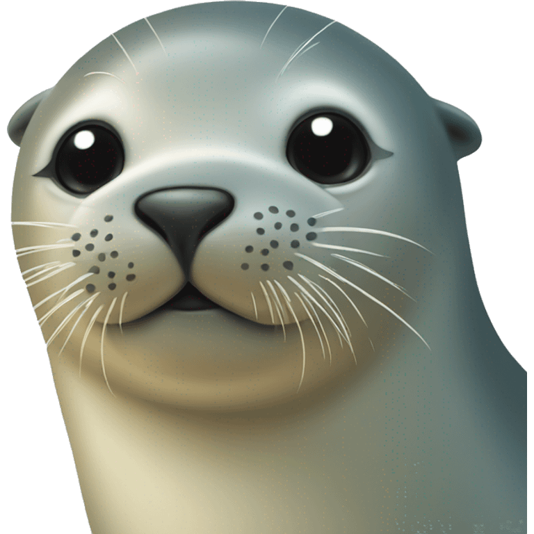 A seal giving a kiss on the cheeck  emoji