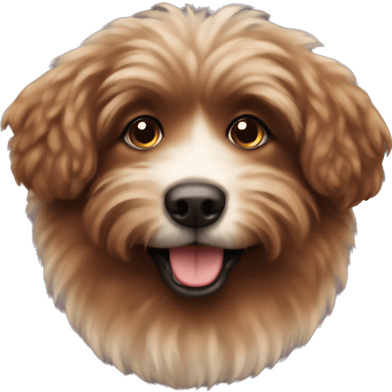 Christmas brown fluffy dog  emoji