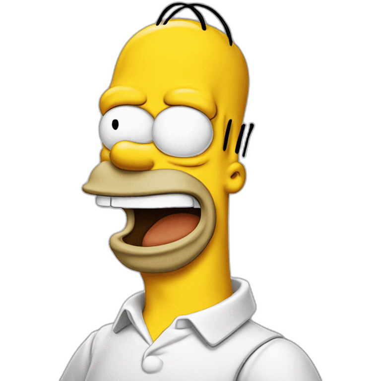 Homer Simpson who laughs emoji