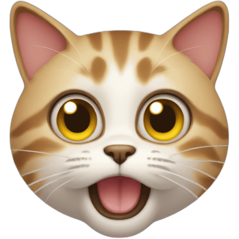 Shocked cat emoji