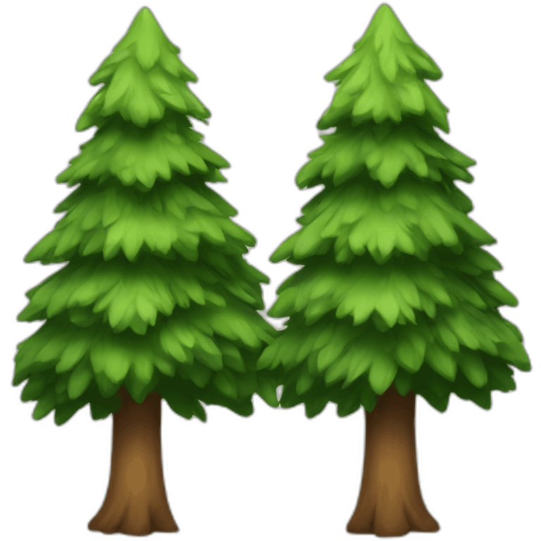 Two Pine trees emoji