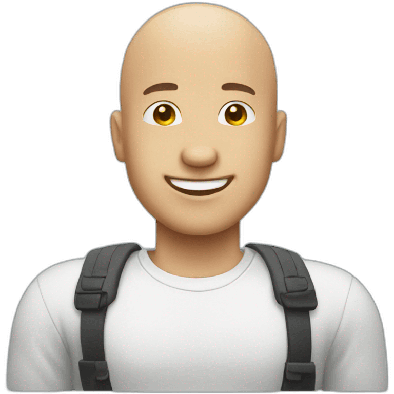 Bald Person happy with new phone emoji