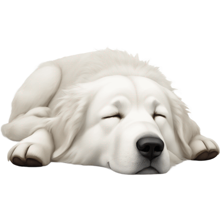 Sleeping Great Pyrenees  emoji