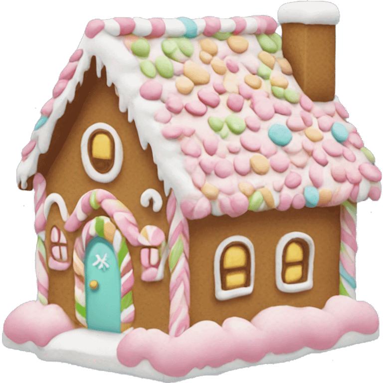 pastel gingerbread house emoji