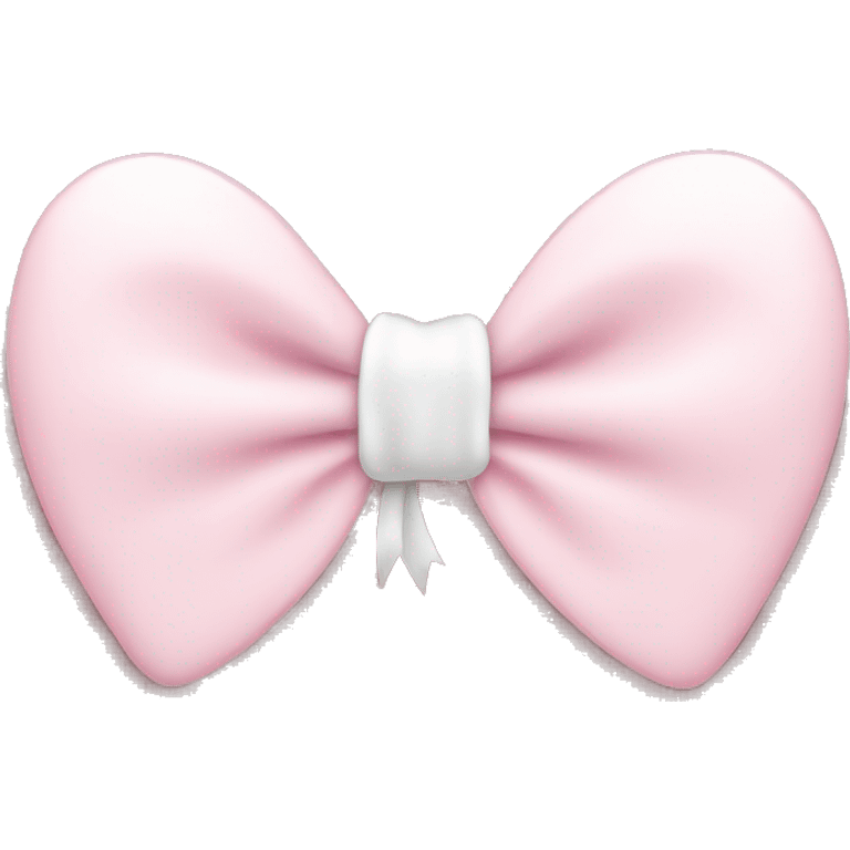 Pastel pink heart with white bow emoji