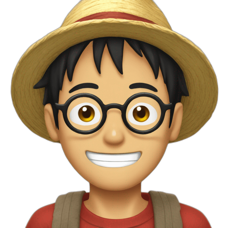 Luffy wear Glasses  emoji