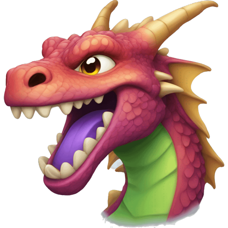 chromatic dragon smiling emoji