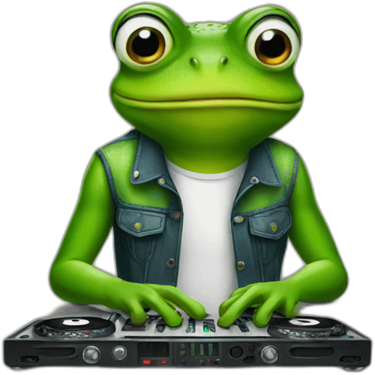 DJ frog emoji