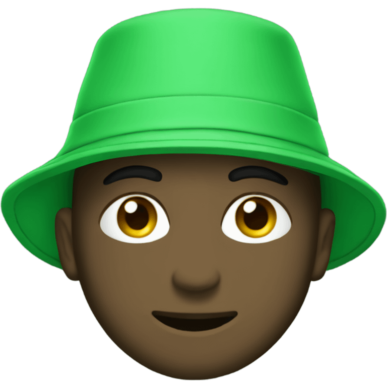 Green bucket hat  emoji