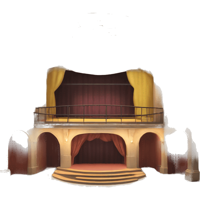 maquette theatre with lights set emoji