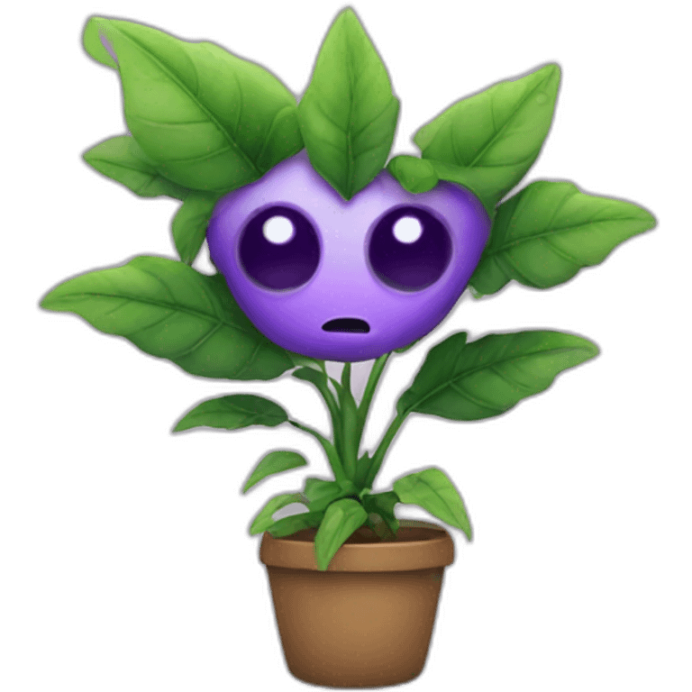 Plants purple with one eye emoji