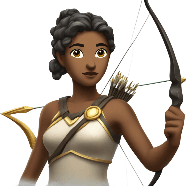 Artemis with bow and arrow emoji