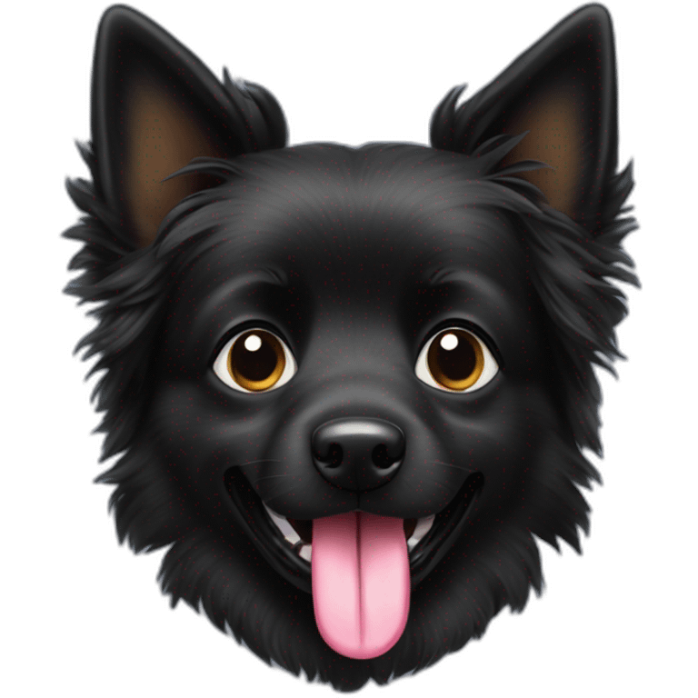 groenendael dog with tongue out emoji