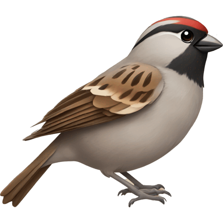 Sparrow with bow emoji