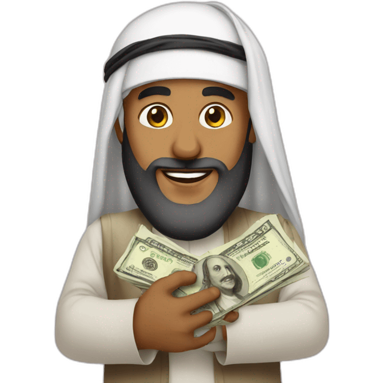 Sheikh gives money emoji