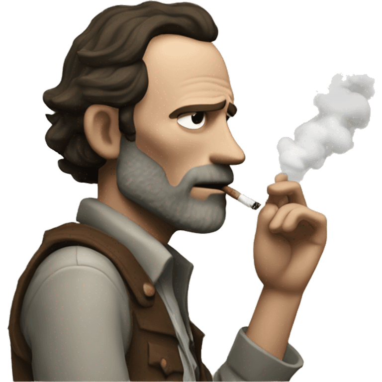 rick grimes smoking emoji