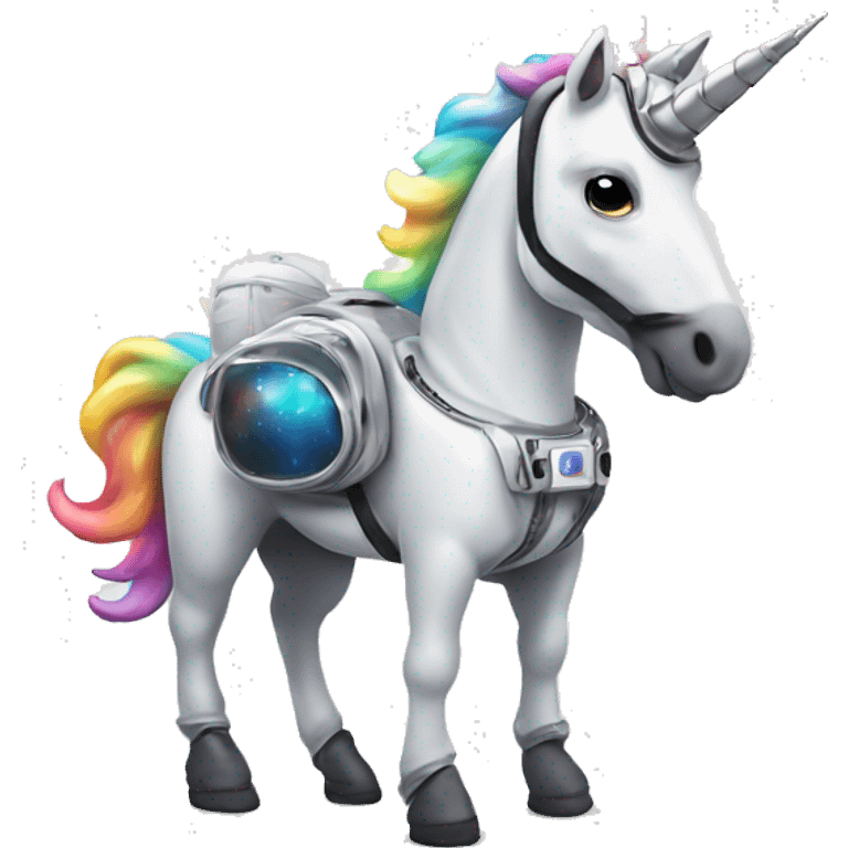 cooles unicorn with a space suit emoji