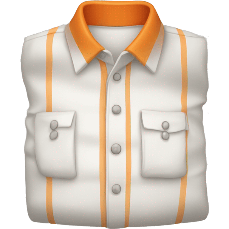 Orange and white long-sleeved shirt emoji