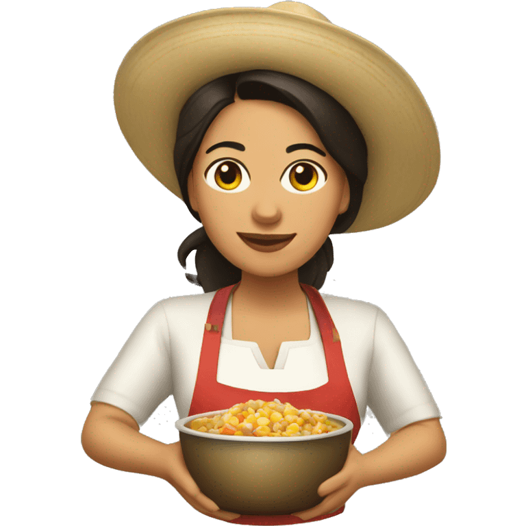 Mexican woman cooking pozole emoji