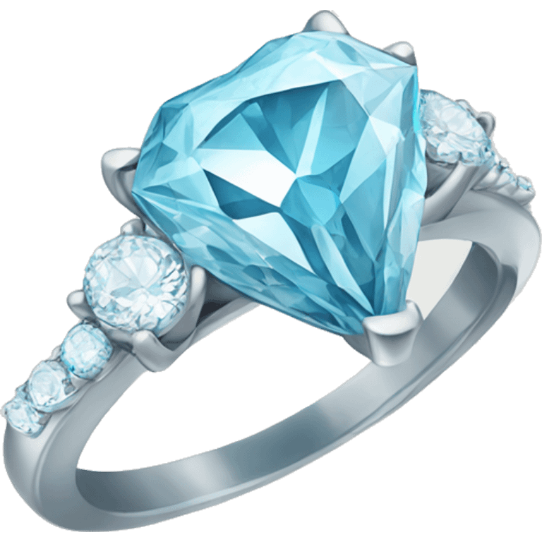 Light blue diamond ring  emoji