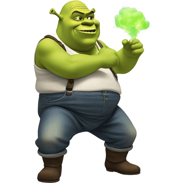 Shrek farting emoji