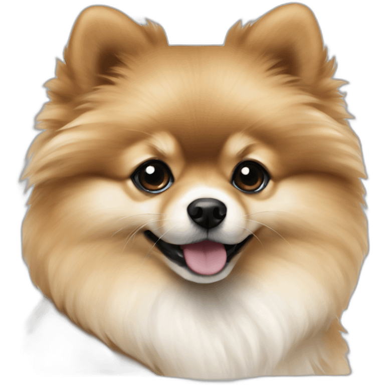 pomeranian puppy light brown beige white emoji