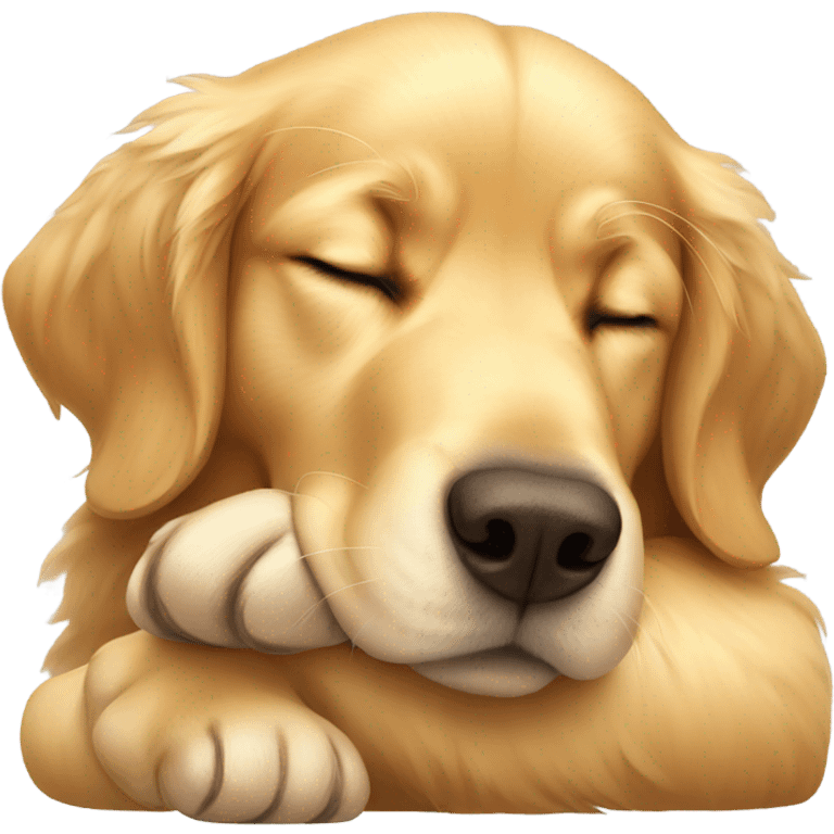 golden retriever sleeping emoji