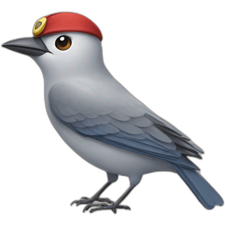 Bird using cap emoji