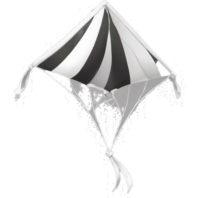 Girly monochrome kite emoji