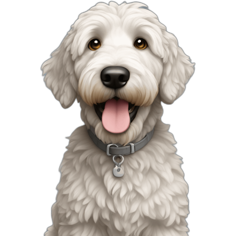 gray golden doodle emoji