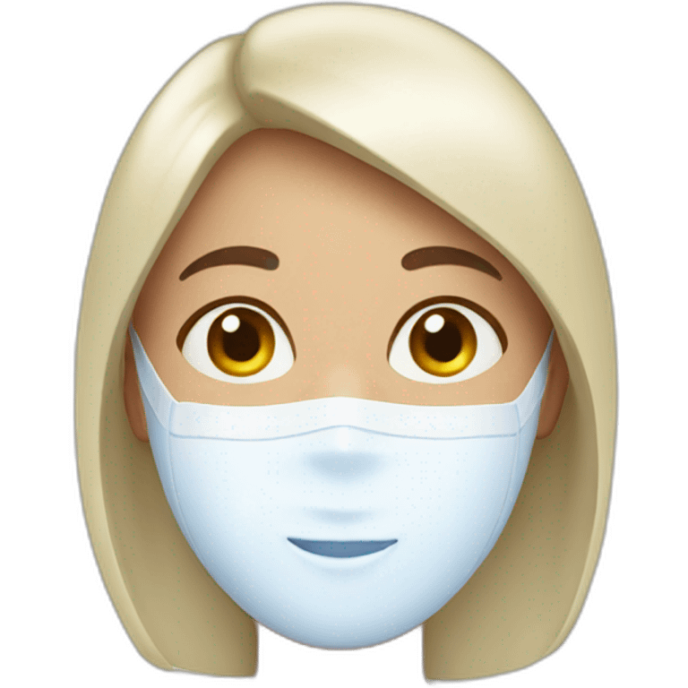 Woman with milk on her face emoji