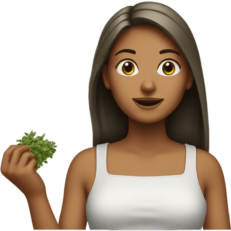 girl rolling oregano emoji