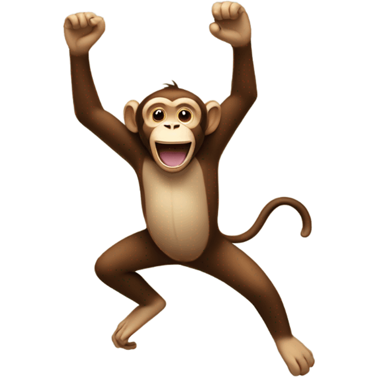 monkey waving whilst dancing emoji