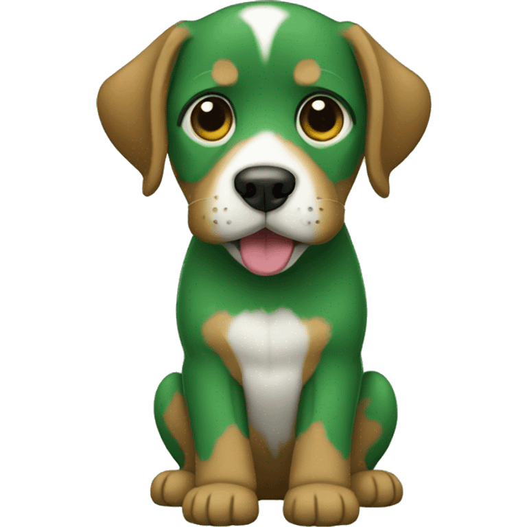 perro con nariz verde emoji