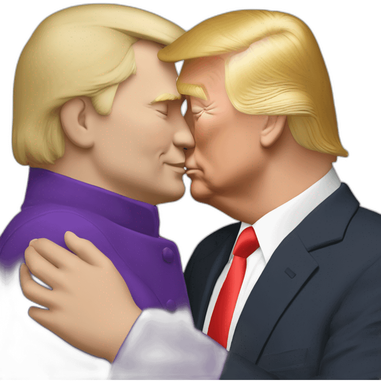 trump-and-putin-kissing,-lgbtq+ friendly, positivity, inclusiveness emoji