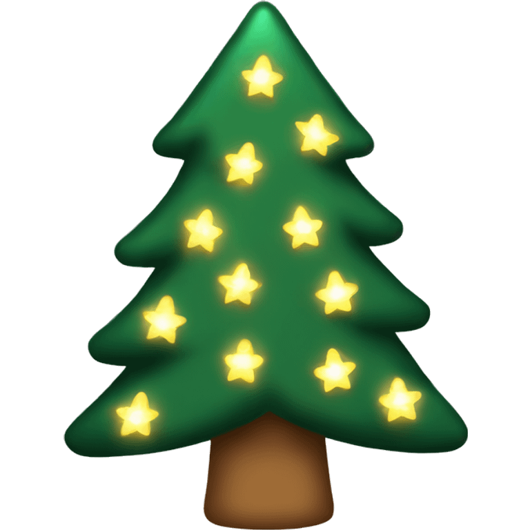 Christmas tree with fairy lights emoji