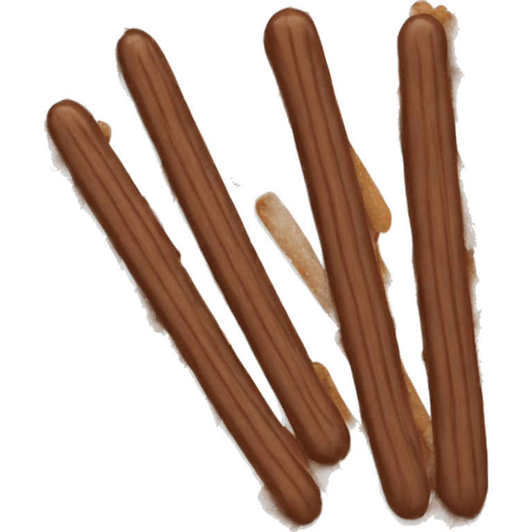 Chocolate dipped churro emoji