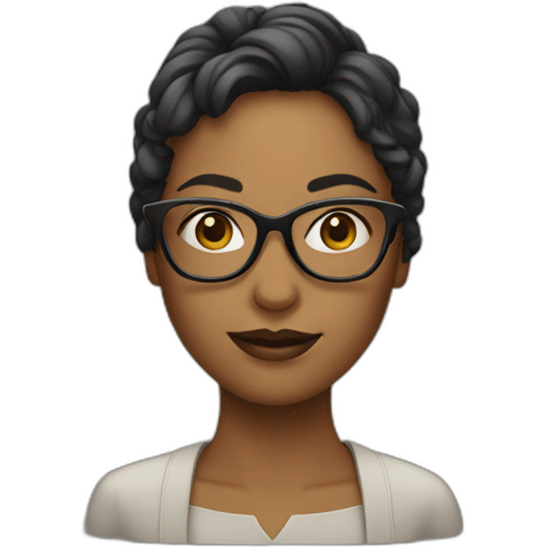 Woman with glasses emoji