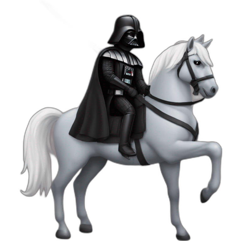 Dark vador sur une licorne emoji