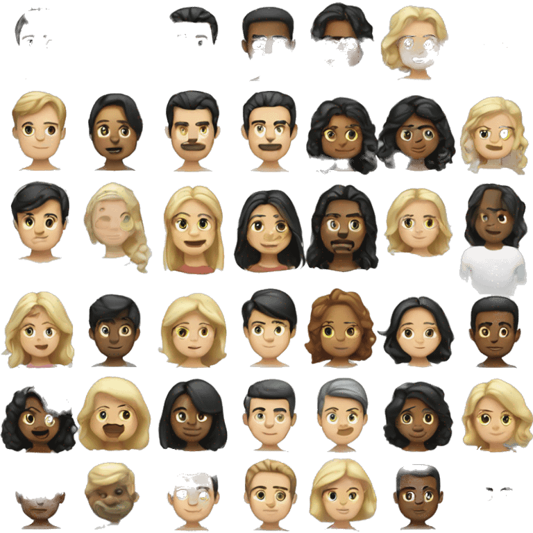 Caucasian man black hair, Caucasian woman blonde hair emoji