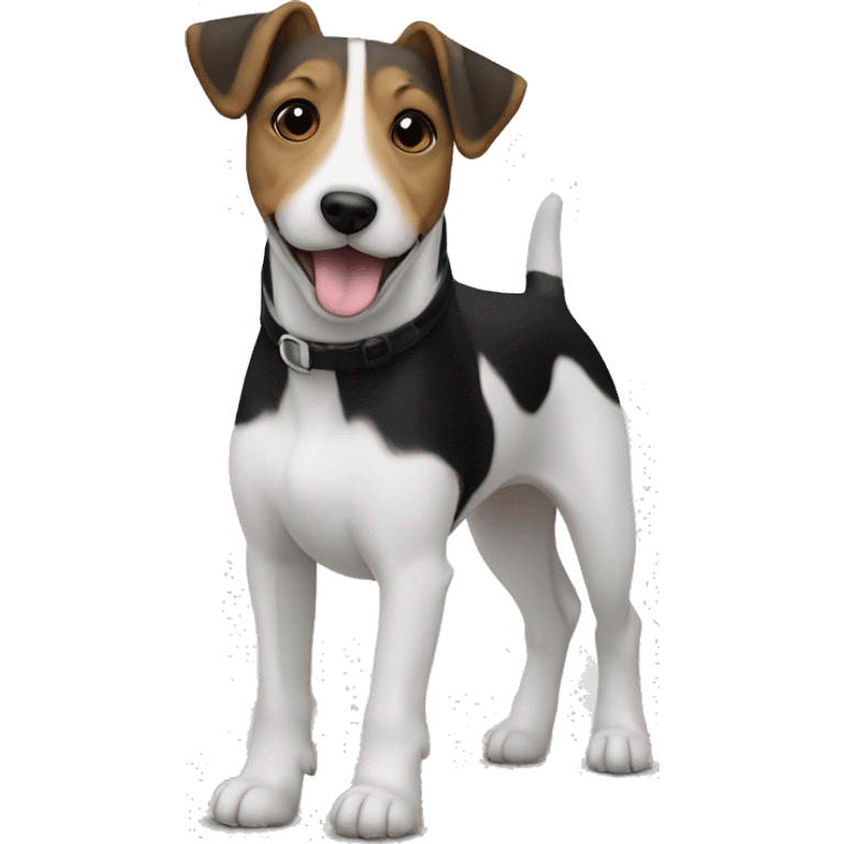 Erstelle mir einen jackrussel terrier schwarz weiß emoji