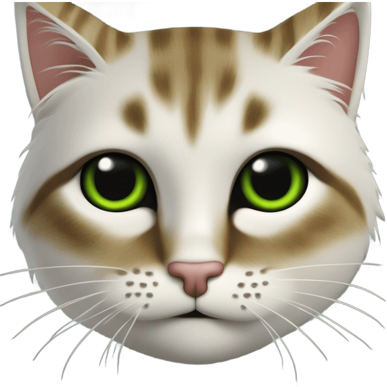 Chat gouttière yeux vert  emoji